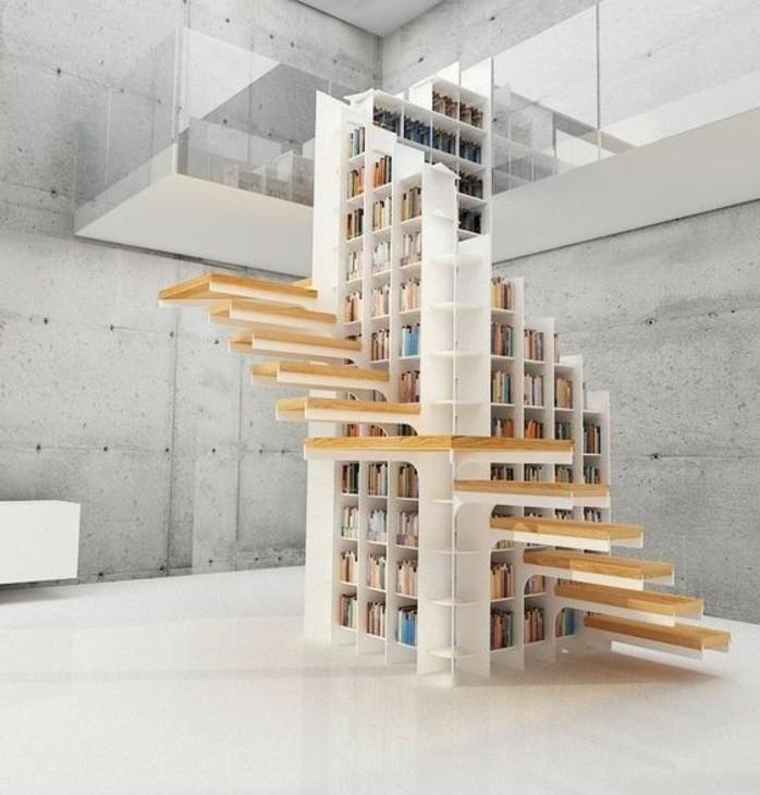 moderno-stopnišče-izvirno-oblikovanje-stopnišče-organizirano-okoli-knjižnice