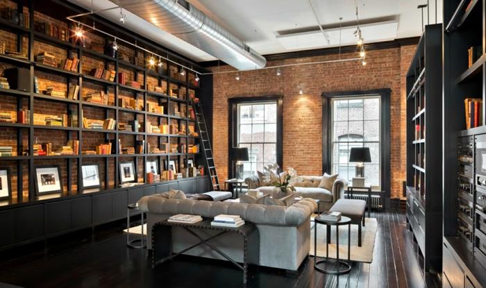 şık-new-york-apartman-loft-a-büyük-kütüphane