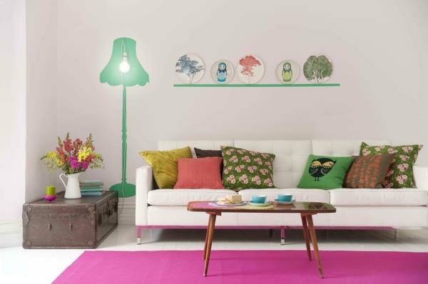 papuoškite savo kambarį sofa-pagalvėlės-papuoštas-kilimas-rožinė-pelėda