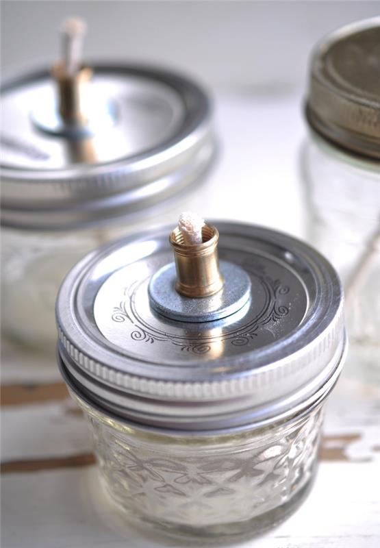 recikliranih steklenih kozarcev in jih spremenite v starinske oljne svetilke, hitra in enostavna vadnica za sestavljanje vintage oljne svetilke