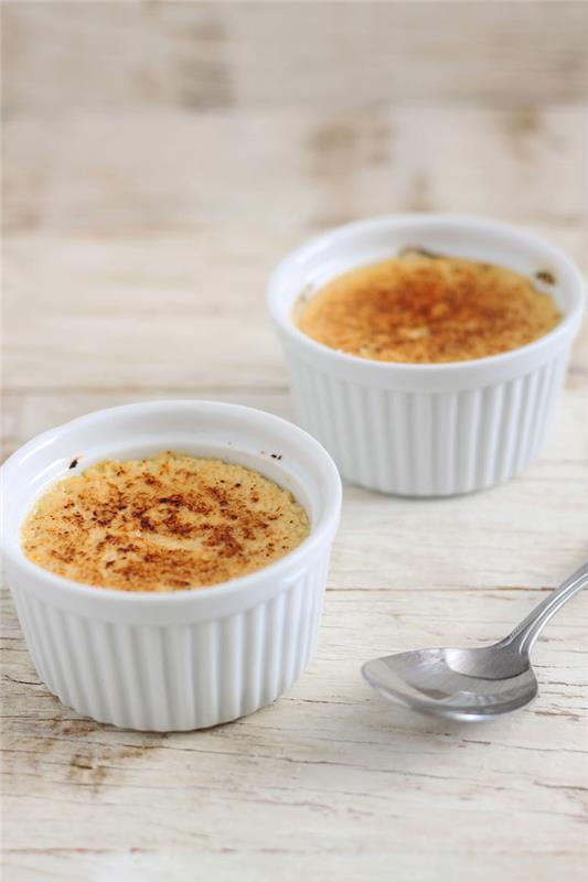 lahek recept krem ​​brûlée z pomarančo in vanilijo, lahka in lahka sladica po večernem obroku