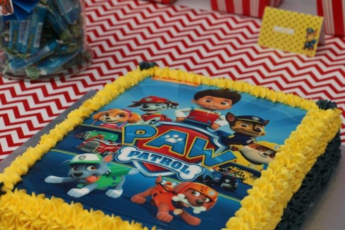 modra in rumena torta, paw patrol, patrol heroji, pat patrol topper