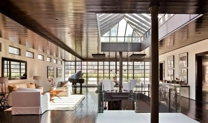 new-york-loft-deco-fikirler-paris-geniş-oturma odası