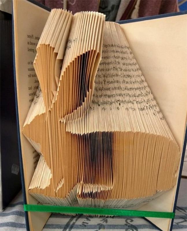 katlanmış-kitap-tavşan-bir-kitap-origami-sanat