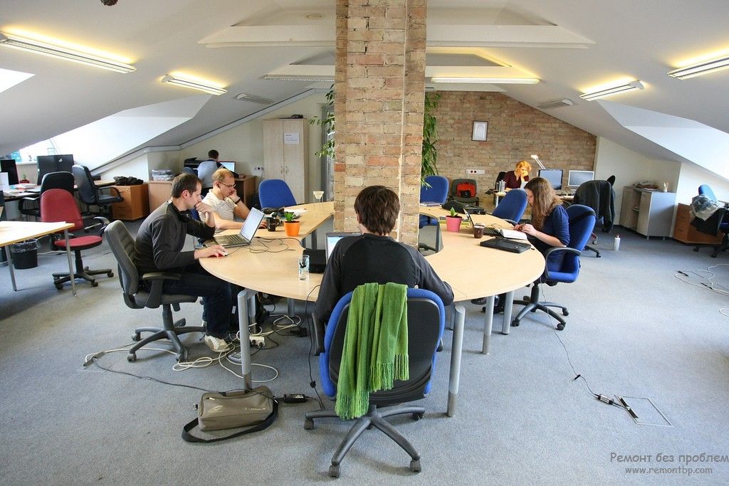 área de escritório de coworking