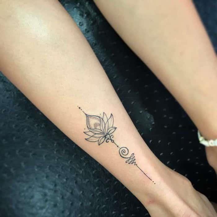 Originalna geometrijska predloga za tatoo lotus, pomen cvet lotosa, simbol tetovaže cvet lotosa