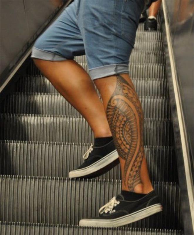 maorska tetovaža tele tahitijska tetovaža polinezijske tetovaže samoa leg maorski simbol