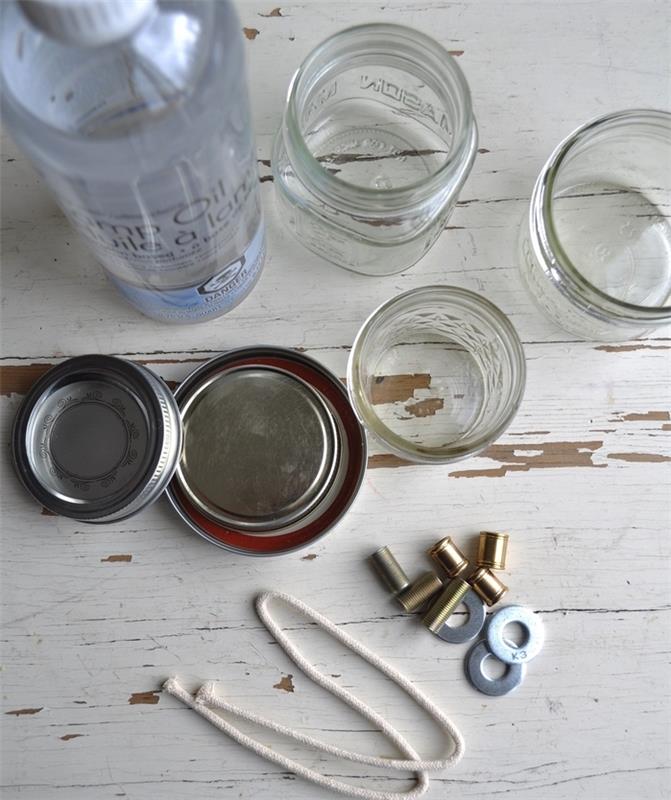 recikliranih steklenih kozarcev in jih spremenite v starinske oljne svetilke, hitra in enostavna vadnica za sestavljanje vintage oljne svetilke