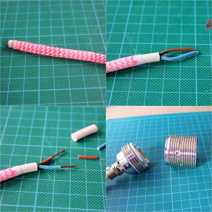 enostavna vadnica o sestavljanju in povezovanju prenosne svetilke, narejene z recikliranim kozarcem