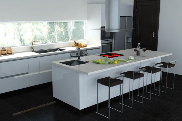 a-pretty-white-kitchen-central-island-in-wood-white-black-plytelėmis-and-modern-kitchen