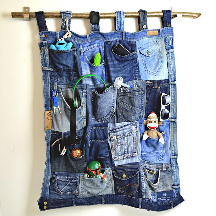 Perdirbta-Denim-Wall-Tidy-Storage-DIY-Wall-Mounted Storage